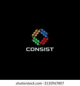 Diseño del logotipo de la combinación de colores abstractos