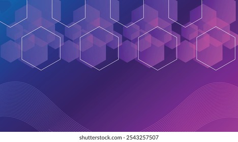 Abstractas combinación de colores de fondo púrpura y rosa. Fondo de forma hexagonal. 