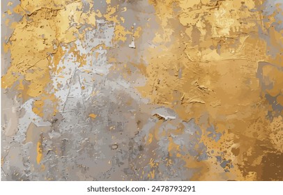 Abstract, color combination, texture, geometry, golden elements, art, graphic composition, gold lines, watercolor, landscape, landscape, vector illustration