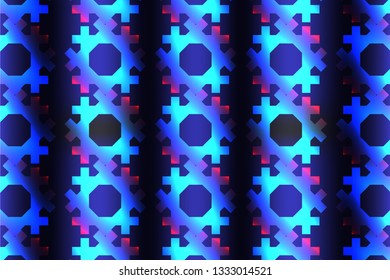 Abstract, color composition of the colored, geometric shapes on a gradient background. Vector image.