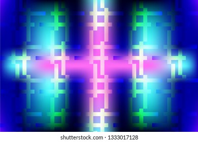 Abstract, color composition of the colored, geometric shapes on a gradient background. Vector image.