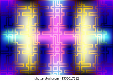Abstract, color composition of the colored, geometric shapes on a gradient background. Vector image.