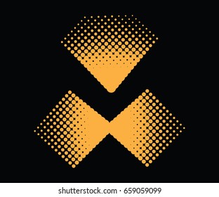 Abstract color composition, made in the style of halftone