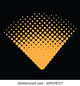 Abstract color composition, made in the style of halftone
