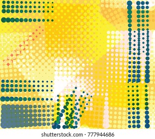 Abstract color composition, made in the style of halftone, illustration