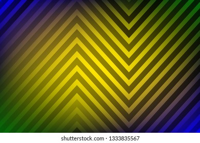 Abstract, color composition of zigzag lines on a colored background. Vector image.