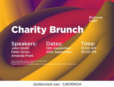 Abstract color cover. Abstract gradient background. Wave blend pattern. Fluid shapes composition. Futuristic design posters. Charity Business branch conference template. 