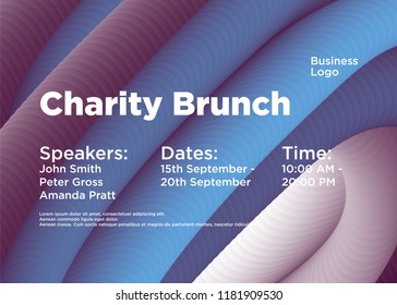 Abstract color cover. Abstract gradient background. Wave blend pattern. Fluid shapes composition. Futuristic design posters. Charity Business branch conference template. 