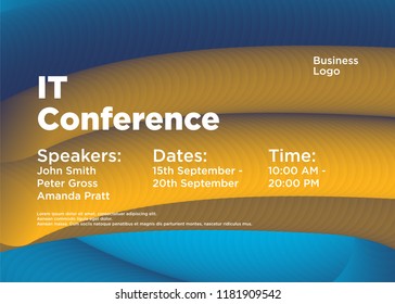 Abstract color cover. Abstract gradient background. Wave blend pattern. Fluid shapes composition. Futuristic design posters. It, Business conference poster. 