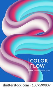 Abstract color cover. Abstract gradient background. Wave blend pattern. Fluid shapes composition. Futuristic design posters. Eps10 vector.