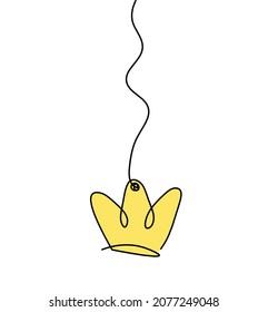 Abstract color crown as line drawing on white background. Vector