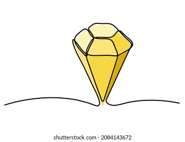 Abstrakter Farbkristall als durchgehende Linien auf weißem Hintergrund. Vektorgrafik