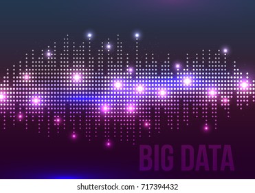 Abstract color data graph visualization. Futuristic infographics aesthetic design. Visual information complexity. Intricate data threads chart. Business analytics. Vector