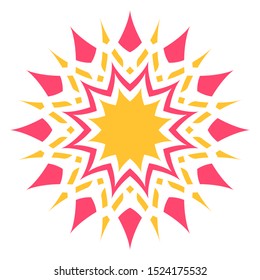 Abstract color decorative element for design.