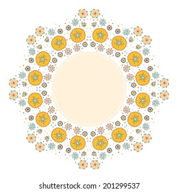 Abstract color decorative flower background with place for your text 
