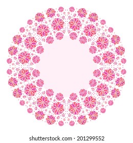 Abstract color decorative flower background with place for your text 