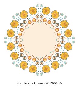 Abstract color decorative flower background with place for your text for design