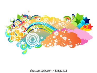 Abstract color design