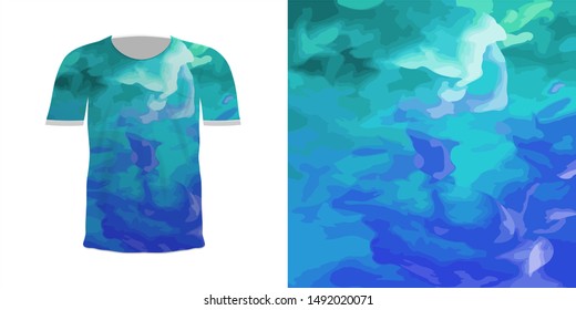Abstract color design on a t-shirt. Creative design concept