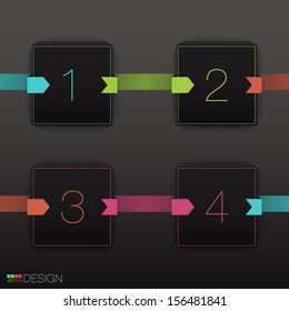 Abstract color design vector text box