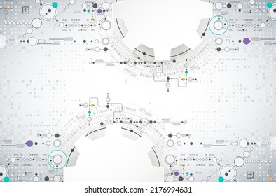Resumen del color de fondo de la tecnología de comunicación digital. Ilustración del vector