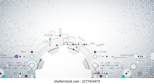 Abstract color digital communication technology background. Vector illustration