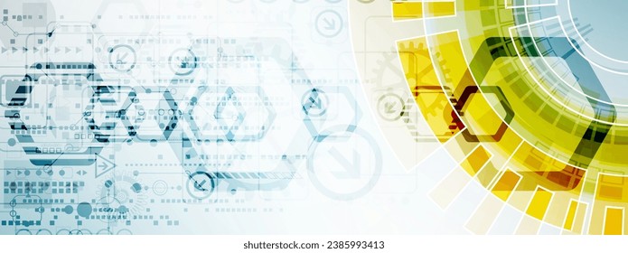 Resumen del color de fondo de la tecnología de comunicación digital. Arte vectorial hecho a mano.