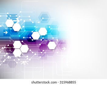 Abstract color digital communication technology background. Vector illustration
