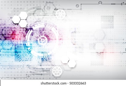 Abstract color digital communication technology background. Vector illustration