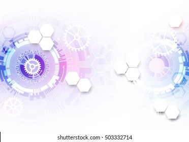Abstract color digital communication technology background. Vector illustration