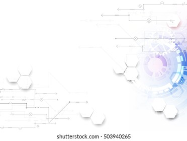 Abstract color digital communication technology background. Vector illustration