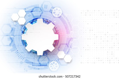Abstract color digital communication technology background. Vector illustration