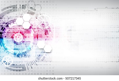 Abstract color digital communication technology background. Vector illustration