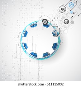 Abstract color digital communication technology background. Vector illustration