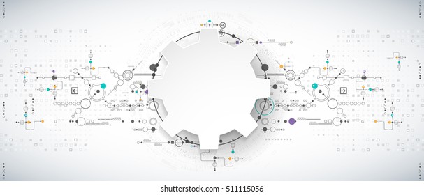 Abstract color digital communication technology background. Vector illustration