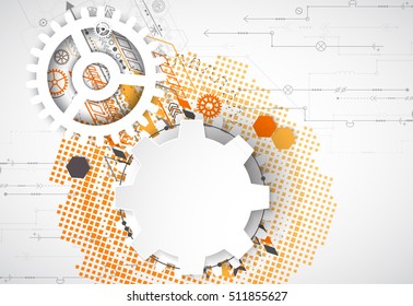 Abstract color digital communication technology background. Vector illustration
