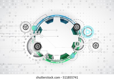 Abstract color digital communication technology background. Vector illustration