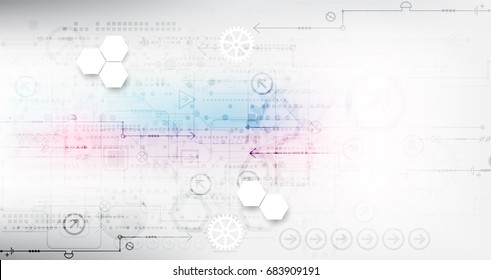 Abstract color digital communication technology background. Vector illustration