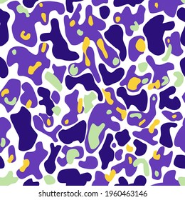 abstract color doodle shape, hand draw elements, seamless pattern 