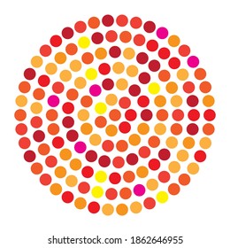 abstract color dot circle background