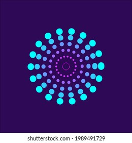 abstract color dot circle background