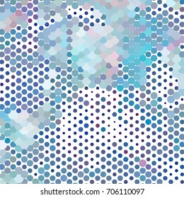 Abstract color dots halftone background. Vector clip art