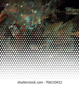 Abstract color dots halftone background. Vector clip art