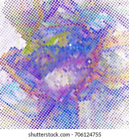 Abstract color dots halftone background. Vector clip art