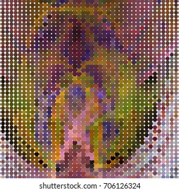 Abstract color dots halftone background. Vector clip art