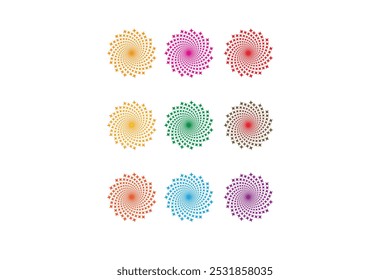 Abstract color dots pattern vector.