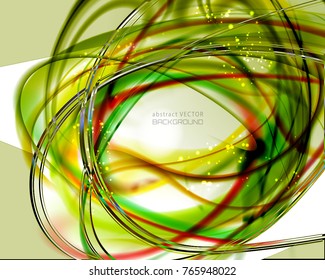 Abstract color dynamic background. Expressive vector design with contrast 
fibers