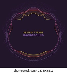 Abstrakter, dynamischer Farbverlauf-Linienhintergrund. Vektorgrafik.
