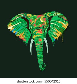 Abstract color elephant