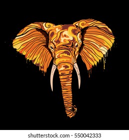 Abstract color elephant